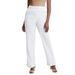 Plus Size Women's Wide Leg Gauze Pant by Jessica London in White (Size 26 W)