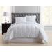 Pleated Comforter Set by Truly Soft in White (Size FL/QUE)
