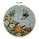 Honeycomb Floral Bee Embroidery Kit / Bee Embroidery Kit / Bee Sewing kit // Floral Bee Embroidery / Honeycomb Bee Sewing Kit // Free Hoop