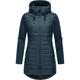 Langjacke RAGWEAR "Sandrra Long" Gr. XS (34), blau (petrol) Damen Jacken Lange