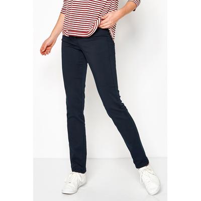 Röhrenhose TONI "TO BE LOVED", Damen, Gr. 22, K-Gr, blau (dunkelblau), Denim/Jeans, Obermaterial: 68% Baumwolle, 29% Polyester, 3% Elasthan, Basic, Hosen, mit kleinen Schmucksteinchen auf der Tasche Image