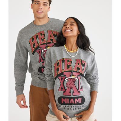 Aeropostale Mens' Miami Heat XXL Crew Sweatshirt - Grey - Size S - Cotton