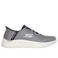 Skechers Men's Slip-ins: GO WALK Flex - New World Sneaker | Size 11.5 | Gray/Navy | Textile/Synthetic | Vegan | Machine Washable