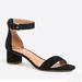 J. Crew Shoes | J Crew | Low Block Heel Black Suede Strappy Open Toe Shoes | Color: Black | Size: 6