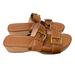 J. Crew Shoes | J. Crew Double Buckle Cognac Brown Leather Sandals Size 7.5 | Color: Brown | Size: 7.5