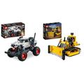 LEGO Technic Monster Jam Monster Mutt Dalmatian, Monster Truck-Spielzeug & Technic Schwerlast Bulldozer, Spielzeug-Planierraupe zum Bauen