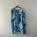 Lilly Pulitzer Tops | Lilly Pulitzer Lindamarie Caftan Sparkling Blue Fringe | Color: Blue | Size: L