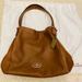 Coach Bags | Coach Edie Shoulder Bag Tan With Gold Accents | Color: Gold/Tan | Size: Os