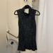 Free People Dresses | Free People Black Embroidered Lace Halter High Neck Sleeveless Dress - Size 8 | Color: Black | Size: 8