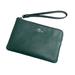 Coach Bags | Coach Wristlet Dark Turquoise Silver Hardware (58032) $78 Msp | Color: Green | Size: Os