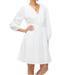 J. Crew Dresses | J. Crew V-Neck Mini Dress White Peasant Boho Nwt Re-Imagined Size Small | Color: White | Size: S