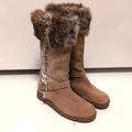 Coach Shoes | Coach Women's Deeann Camel Colored Fur Lined Winter Boots Size 6 1/2 | Color: Tan | Size: 6.5