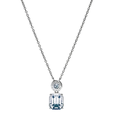 Coach Jewelry | Coach F83037 Emerald Cut Necklace, Sv/Blue | Color: Blue/Silver | Size: Os