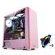 Gaming Case,Mid-Tower PC Gaming Case ATX/M-ATX/ITX - Front I/O USB 3.0 Port - Full Side Through Glass - Includes Color Dual Aperture Fan (Size : 6 fans)