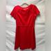 J. Crew Dresses | J. Crew Short-Sleeve Flounce Ponte Dress Red Size 10 | Color: Red | Size: 10