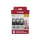 Canon PG-560XL x 2 / CL-561XL High Yield Genuine Ink Cartridges, Pack of 3 (2 x Black, 1 x Colour); Includes 50 sheets of 4x6 Photo Paper - Cardboard Multipack