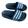 Adidas Shoes | Adidas Adilette Kids' Slide Sandals Black With White Tri-Stripe Unisex Size 12 | Color: Black/White | Size: 12 Kids