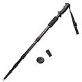 Crown Sporting Goods Shock-Resistant Adjustable Trekking Pole and Hiking Staff, Black, 43-Inch