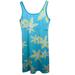 Columbia Dresses | Columbia Pfg Sleeveless Dress Aqua Blue Yellow Floral Print Size Medium M | Color: Blue/Yellow | Size: M