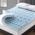 5 Zone Memory Foam 5cm Thick Mattress Topper With Air Cooling Removable Cover (Single 90 x 190 x 5cm)