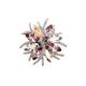 Flower Brooch, Brooches for Women, Dress Brooch Pins, Crystal Big Large Brooch Pins (Grey : Seven colors, Size : OneSize)