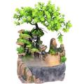 BAODBF Indoor Tabletop Fountain Water Feature LED Lights Polyresin,Indoor Fountains and Waterfalls,Water Feature Indoor for Living Room,Bedroom,Office(Fish tank)