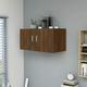 Lechnical Wall Mounted Cabinet Brown Oak 80x39x40 cm Engineered Wood,Furniture,Shelving,Wall Shelves & Ledges