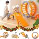 Saimly 4 in 1 Climbing & Rock Climbing & Slide & Ring, Climbing Frame for Children Made of Plastic, Indoor Playground and Gym for Kids