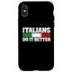 Hülle für iPhone X/XS Lustige italienische Liebe Familie Urlaub Italien Italien Flagge Geschenke