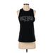 Victoria Sport Active Tank Top: Black Graphic Activewear - Women's Size Small