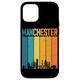 Hülle für iPhone 15 Pro Manchester England Retro Vintage Sunset Skyline Manchester
