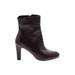 Adrianna Papell Ankle Boots: Burgundy Print Shoes - Women's Size 7 - Round Toe