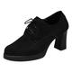 HUPAYFI Pumps Shoes for Women Black Wedding Shoes Women's Silk Like Satin Chunky Heel Pumps with Stitching Lace Flower Crystal Pearl Men Casual Shoes,Men Valentines Day Gifts 5.5 43.99