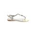 Calvin Klein Sandals: Silver Shoes - Women's Size 9 - Open Toe