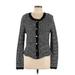 White House Black Market Jacket: Short Black Print Jackets & Outerwear - Women's Size Large