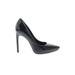 Rachel Roy Heels: Slip On Stilleto Cocktail Black Solid Shoes - Women's Size 7 1/2 - Pointed Toe