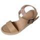 CreoQIJI Women's Sandals with Wedge Heel Sandals Women Heels Wedge Sandals Women's Comfortable Platform Sandals Women with Block Heel Strap Sandals Roman Style Platform Pumps, brown, 6 UK