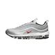 NIKE Women's Nike Air Max 97 Sneaker, Metallic Silver Varsity Red White Black, 9 UK