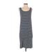 Carve Designs Casual Dress - DropWaist Scoop Neck Sleeveless: Gray Print Dresses - Women's Size Small