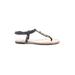 Steve Madden Sandals: Black Solid Shoes - Women's Size 6 - Open Toe