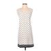 Ann Taylor Casual Dress - Shift: Ivory Hearts Dresses - Women's Size 00 Petite