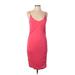 Splendid Casual Dress - Party Plunge Sleeveless: Pink Solid Dresses - Women's Size Large