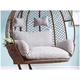 ZTGL Thicken Hanging Chair Cushion Replacement Egg Chair Cushions Double, 2 Seater Wicker Rattan Swing Cushion for Outdoor Garden, Waterproof Hanging Hammock Chair Cushion,Grey