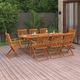 Lechnical 9 Piece Garden Dining Set Solid Acacia Wood,Patio Dining Sets,Table Chairs Outdoor,Garden Furniture,Garden Dining Set JU