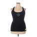 Zumba Wear Active Tank Top: Black Solid Activewear - Women's Size 2X-Large