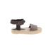 Vince. Sandals: Espadrille Platform Boho Chic Brown Solid Shoes - Women's Size 7 - Open Toe