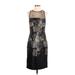 Betsey Johnson Cocktail Dress: Black Brocade Dresses - Women's Size 4