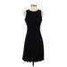 Theory Casual Dress - A-Line High Neck Sleeveless: Black Print Dresses - Women's Size 4