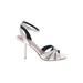 Diane von Furstenberg Heels: Silver Print Shoes - Women's Size 9 - Open Toe