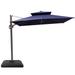 9 x 11 ft Patio Offset Cantilever Umbrella with Weights Base